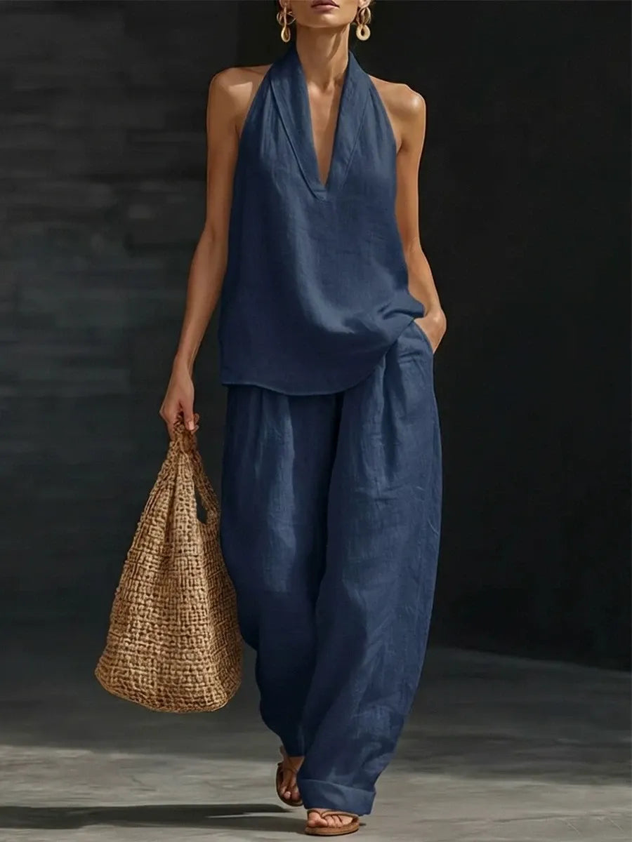ZOE | Ärmelloses Wide-Leg-Set