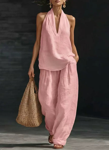 ZOE | Ärmelloses Wide-Leg-Set
