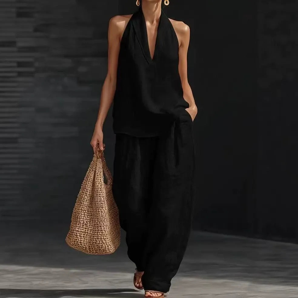 ZOE | Ärmelloses Wide-Leg-Set