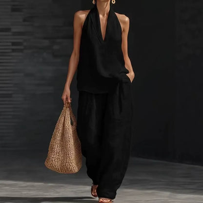 ZOE | Ärmelloses Wide-Leg-Set