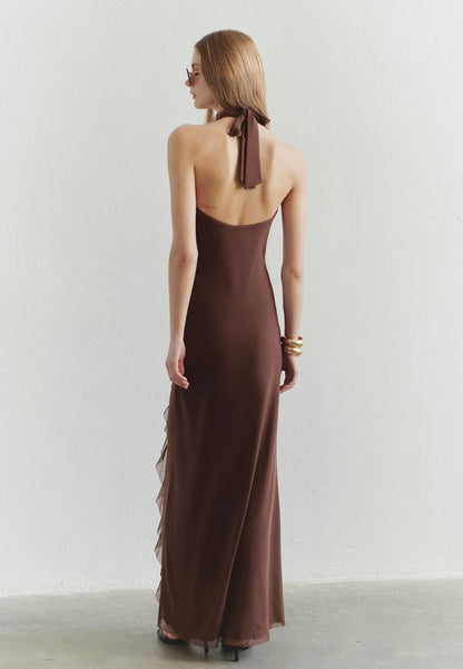 ESMEE | Fließendes Maxikleid mit Volant-Details