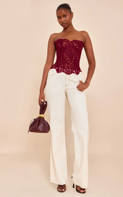 LIV | Chic Corset-Top mit Feiner Spitze