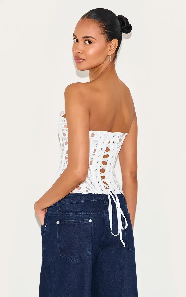 LIV | Chic Corset-Top mit Feiner Spitze