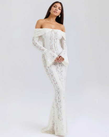 ALESSANDRA | Ausdrucksstarkes Maxikleid aus Spitze