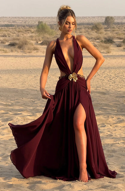 SEYA | Maxikleid mit Tiefem Ausschnitt