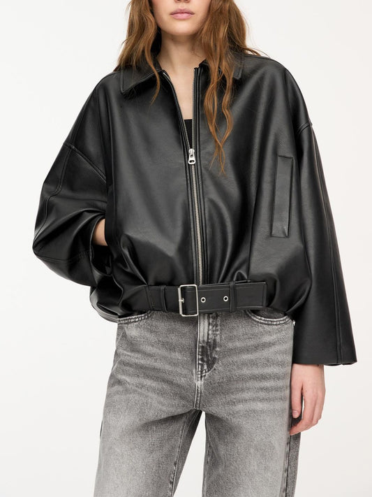 CARA | Retro Street Lederjacke