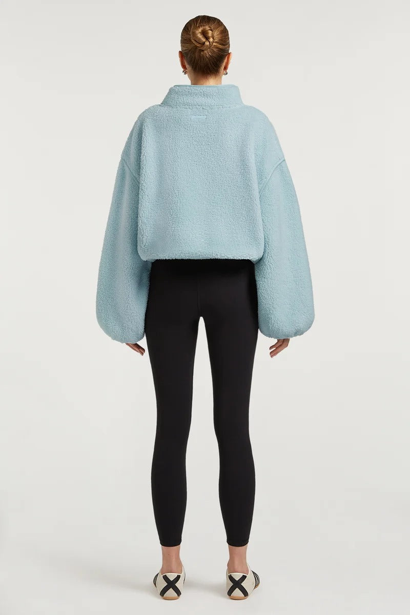 CAROLINE | Fleece-Pullover mit halbem Reißverschluss