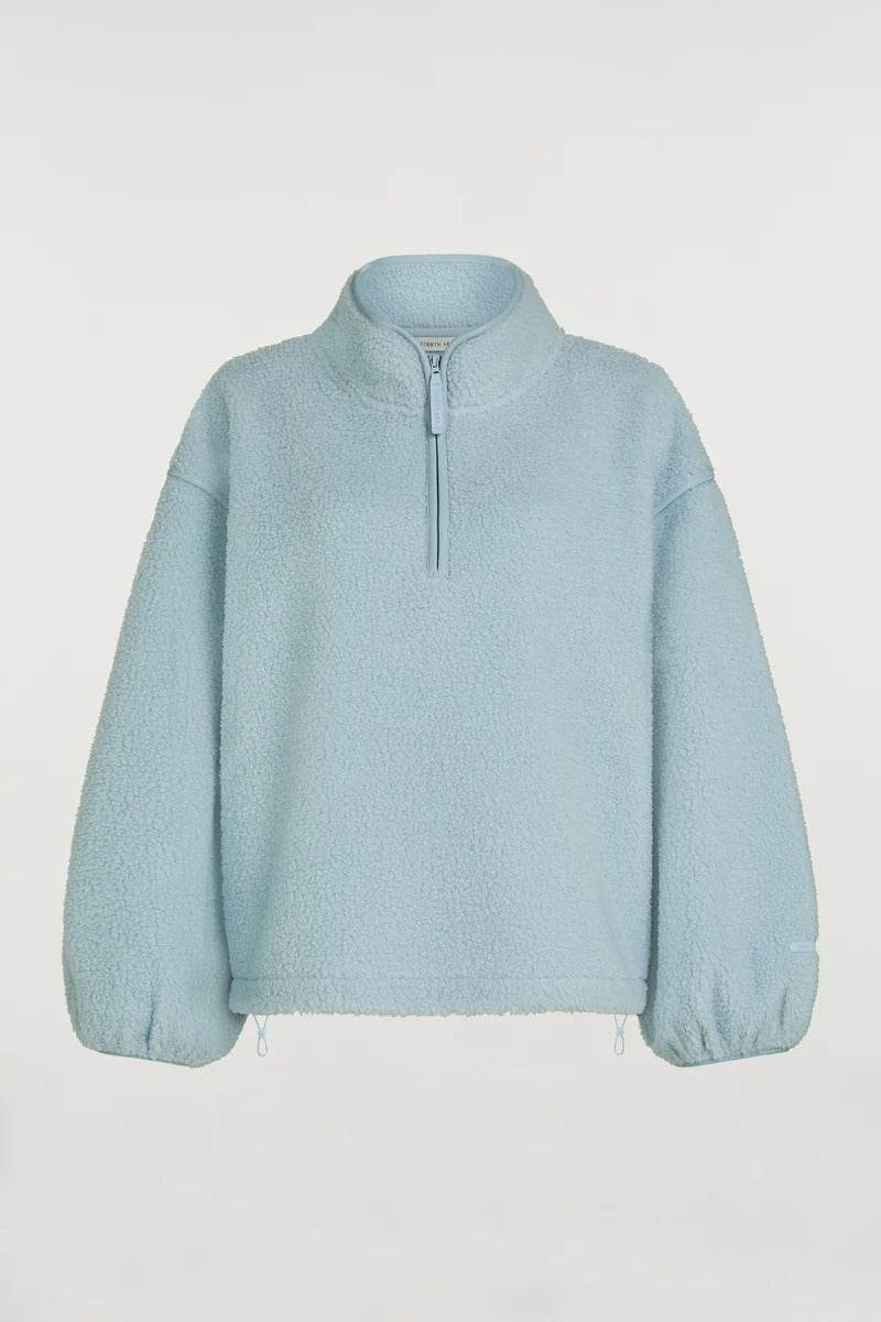 CAROLINE | Fleece-Pullover mit halbem Reißverschluss