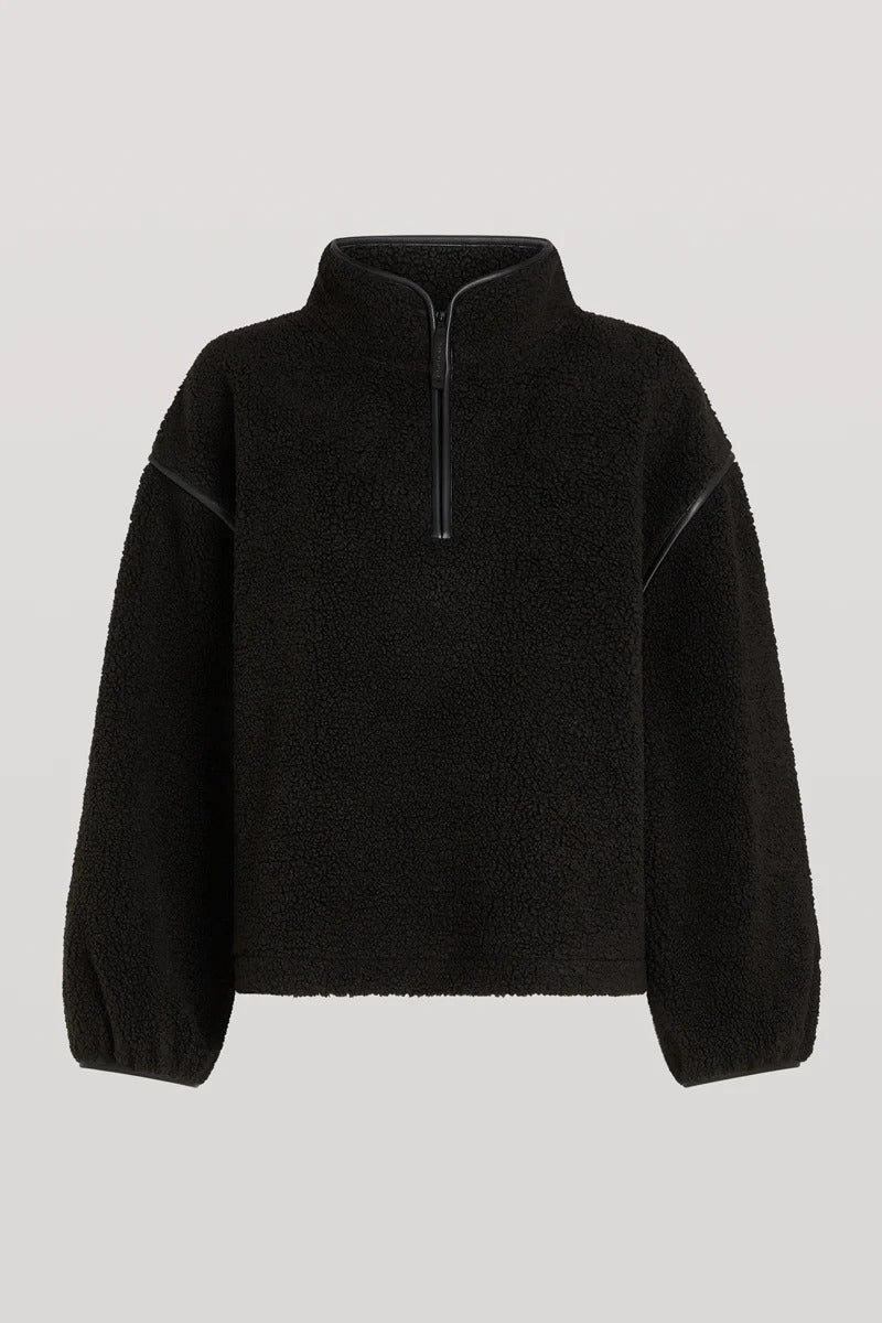 CAROLINE | Fleece-Pullover mit halbem Reißverschluss