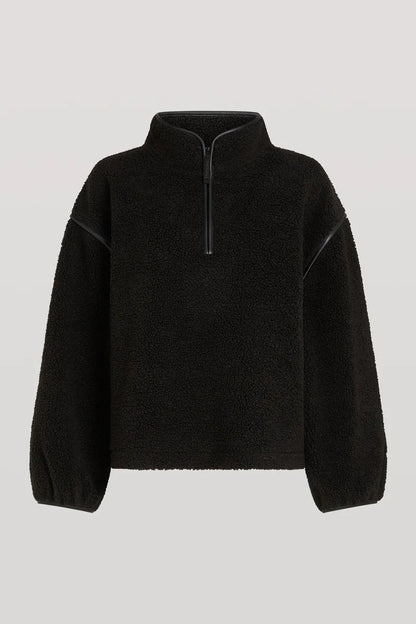CAROLINE | Fleece-Pullover mit halbem Reißverschluss
