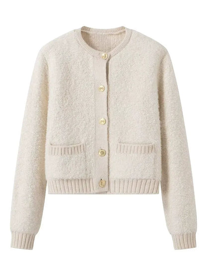 AGNES | Eleganter Bouclé-Strickcardigan