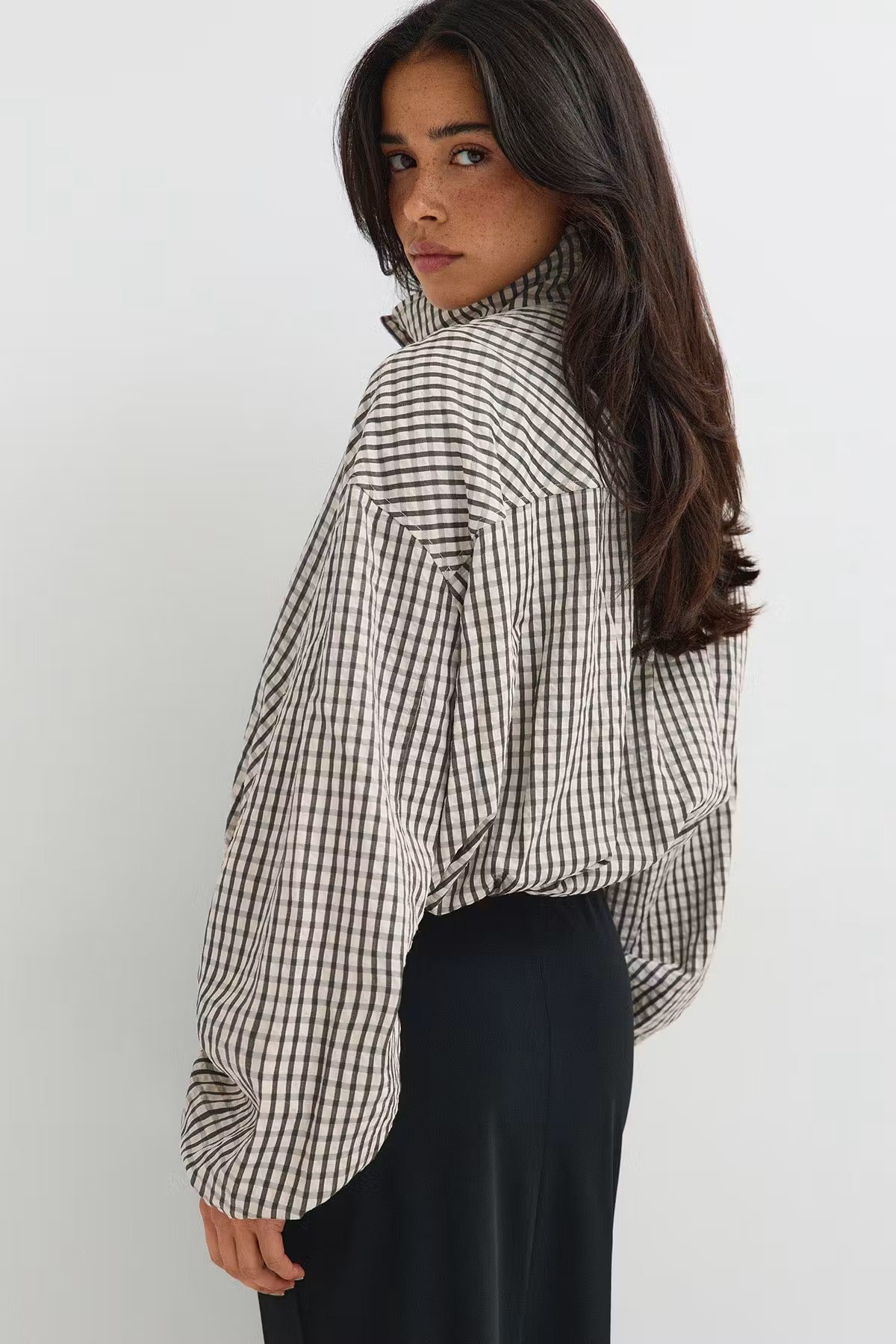 PENELOPE | Karierte kurze Jacke mit Taschen