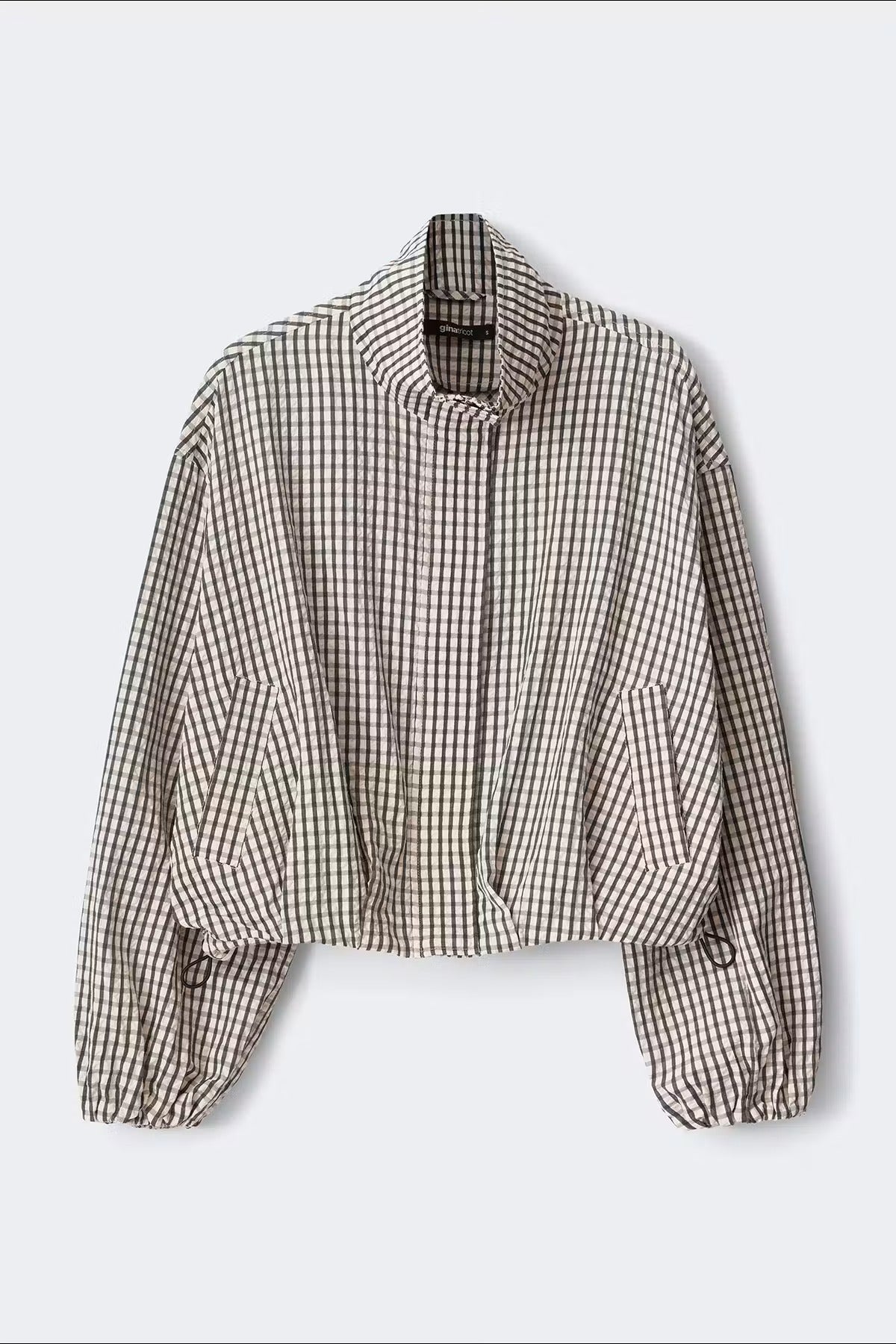 PENELOPE | Karierte kurze Jacke mit Taschen