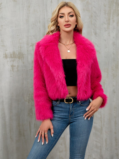 CHLOE | Elegante Plüsch-Cropped-Jacke