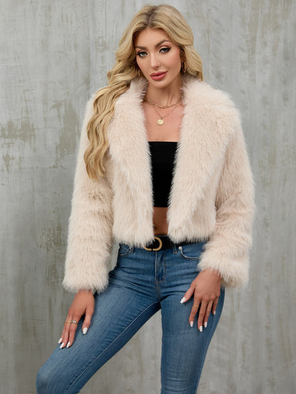 CHLOE | Elegante Plüsch-Cropped-Jacke