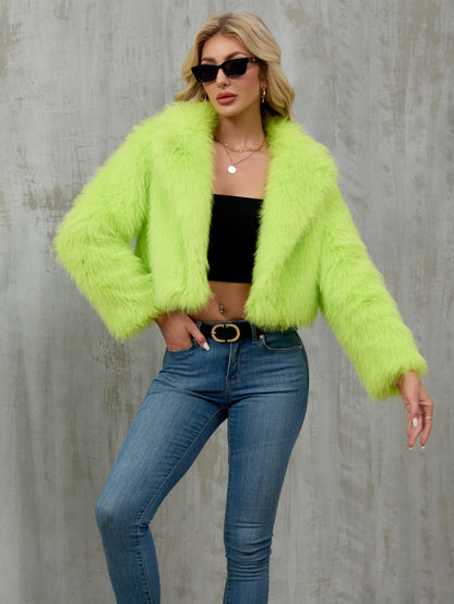 CHLOE | Elegante Plüsch-Cropped-Jacke