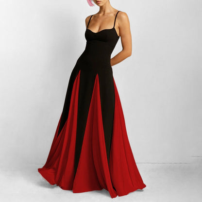 TAMEA | Maxikleid mit Kontrasteinsätzen