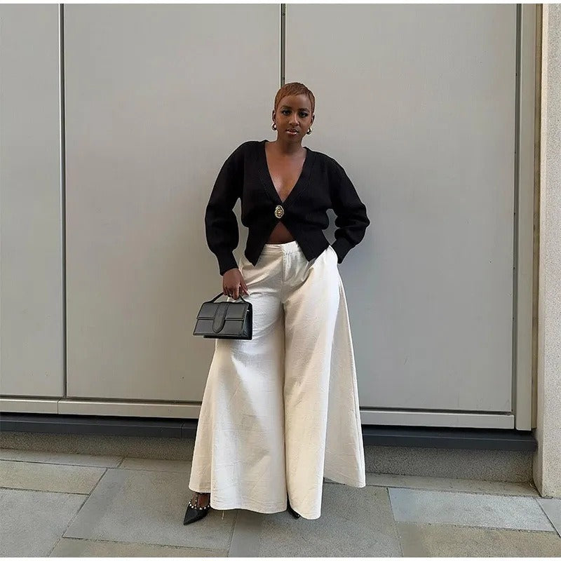 KYLE | Minimalistischer Strickcardigan mit V-Ausschnitt