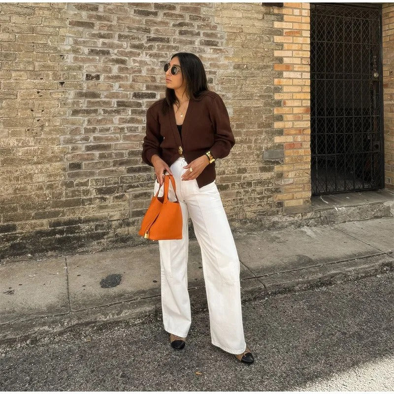 KYLE | Minimalistischer Strickcardigan mit V-Ausschnitt