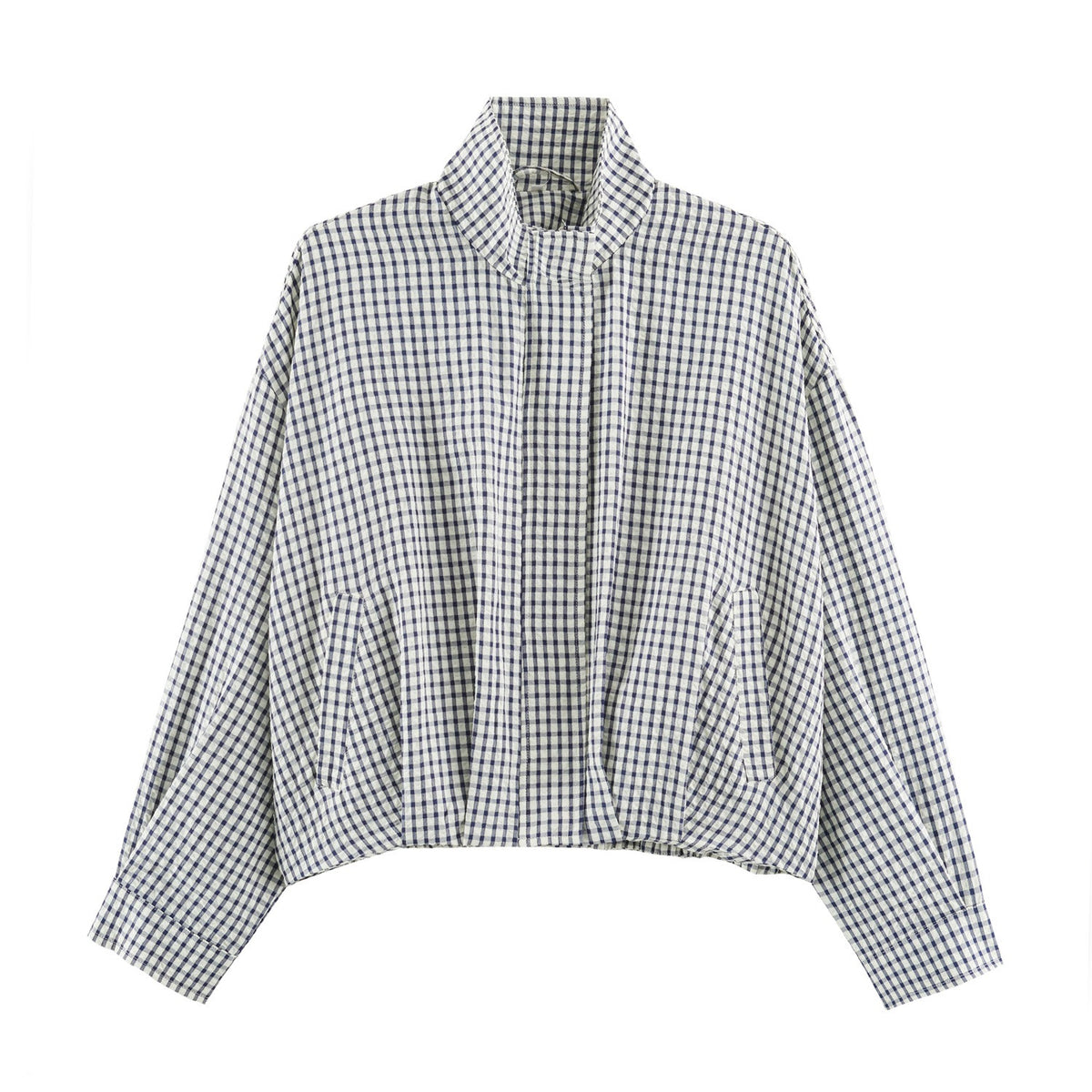 PENELOPE | Karierte kurze Jacke mit Taschen