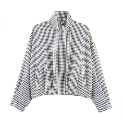 PENELOPE | Karierte kurze Jacke mit Taschen