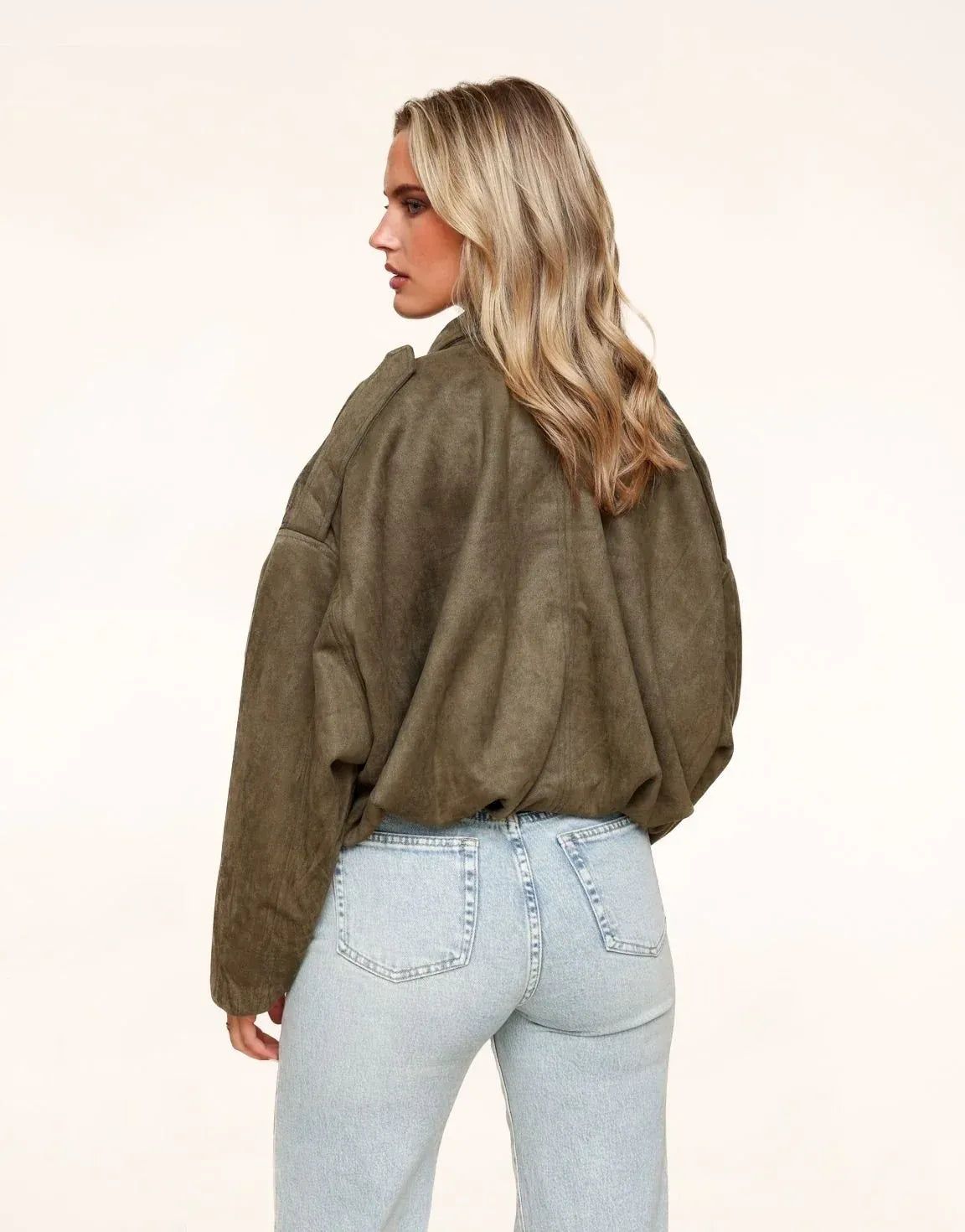 PAIGE | Kurze Wildlederjacke mit Reißverschluss