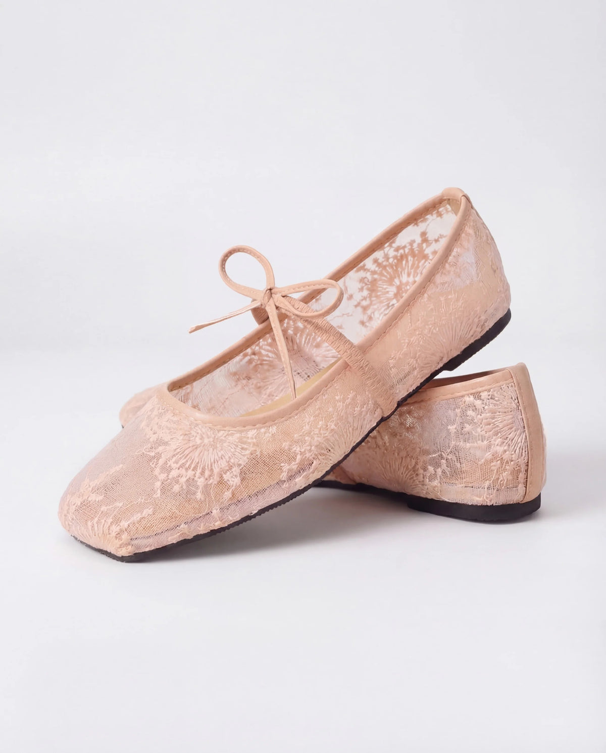 DANIELLE | Klassische Spitzen-Ballerinas mit Riemchen