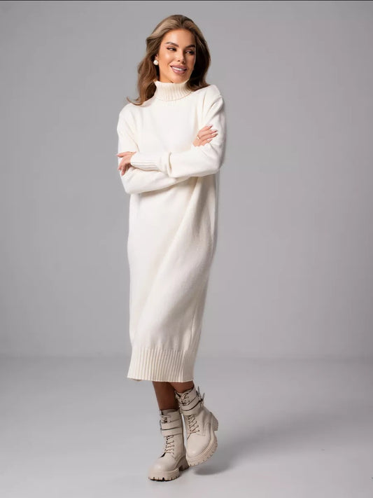 LORI | Elegantes Strickkleid mit hohem Halsausschnitt