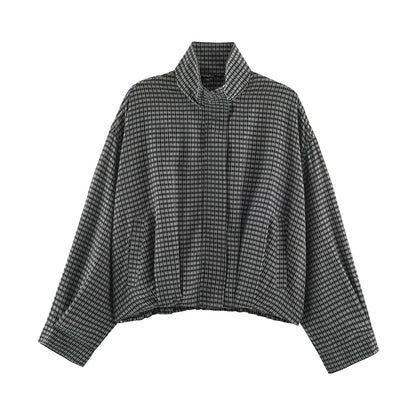 PENELOPE | Karierte kurze Jacke mit Taschen