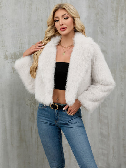 CHLOE | Elegante Plüsch-Cropped-Jacke