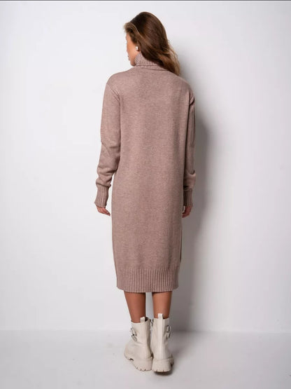 LORI | Elegantes Strickkleid mit hohem Halsausschnitt