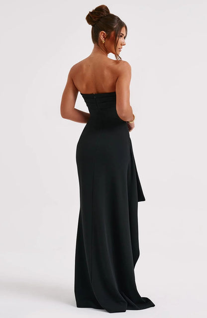 RUTH | Figurbetontes Bandeau Maxi Kleid