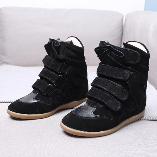 ISA | Schlanke Keilsneakers aus Leder