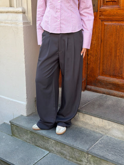 RILEY | Hochtaillierte Hosen mit weitem Bein
