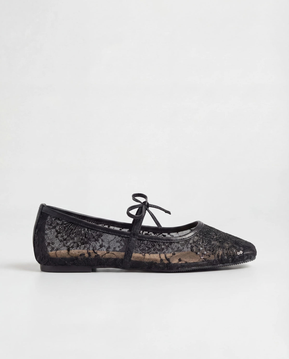 DANIELLE | Klassische Spitzen-Ballerinas mit Riemchen