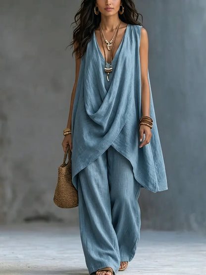 SWANNIE | Lockeres Boho-Set aus Baumwoll- und Leinenmischung