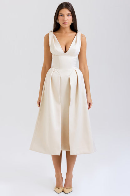 PAMMY | Satin Midikleid