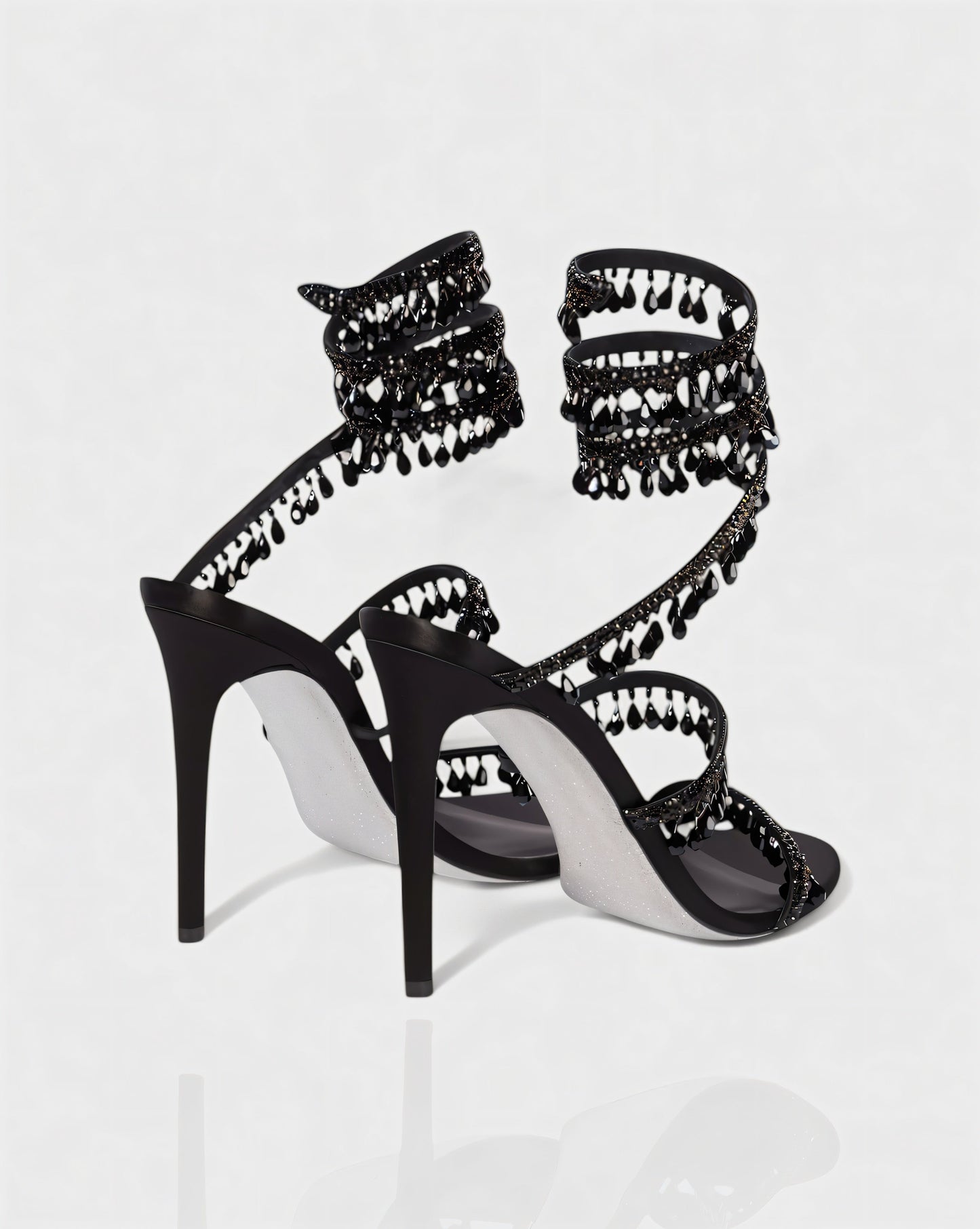 ADELIA | High-Heel-Sandalen mit Wickelriemen