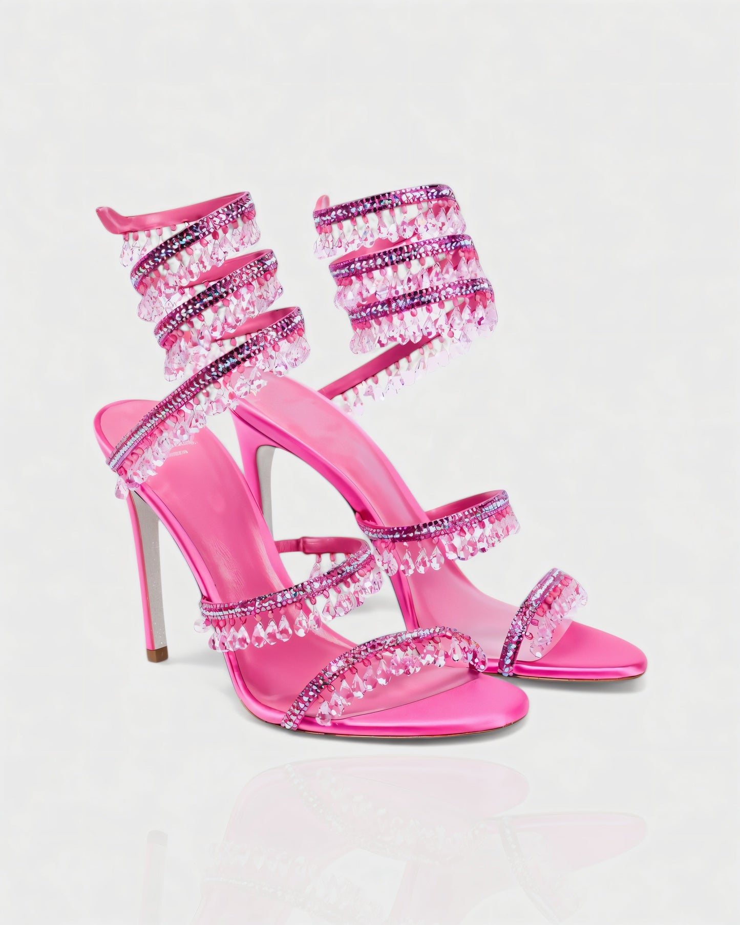 ADELIA | High-Heel-Sandalen mit Wickelriemen