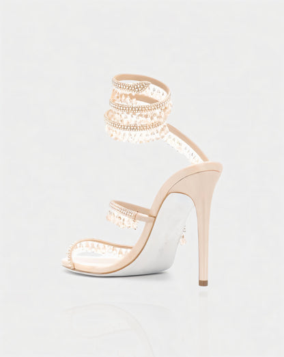 ADELIA | High-Heel-Sandalen mit Wickelriemen