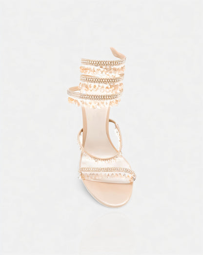 ADELIA | High-Heel-Sandalen mit Wickelriemen