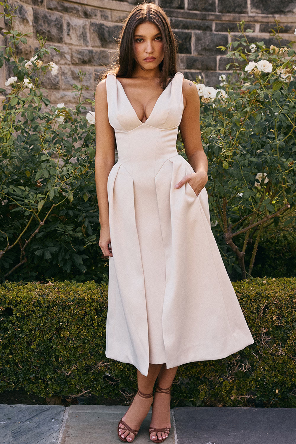 PAMMY | Satin Midikleid