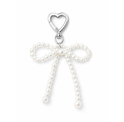 Pearl Bow | Eleganter Bag Charm in Goldoptik