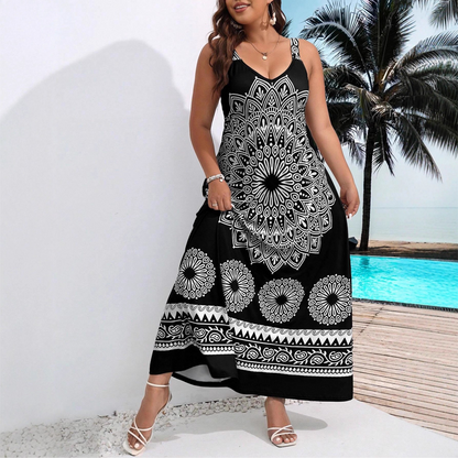 MINA | Ärmelloses Boho-Maxikleid