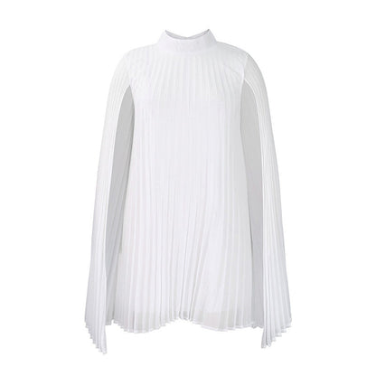 SAVANNAH | Plissiertes Midikleid mit Cape-Ärmeln