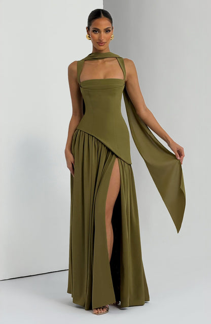 DANIELA | Elegantes Maxikleid Figurbetontem Oberteil