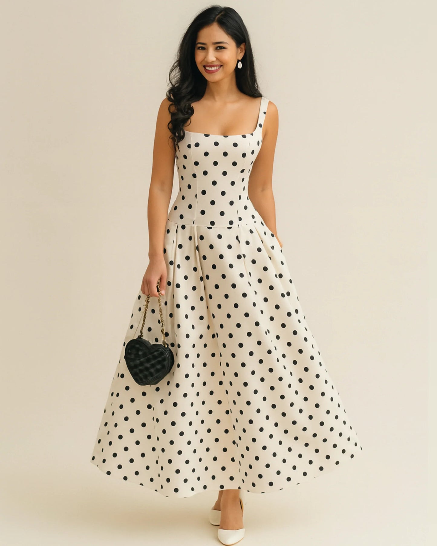 SARAH | Polka Dots Midikleid